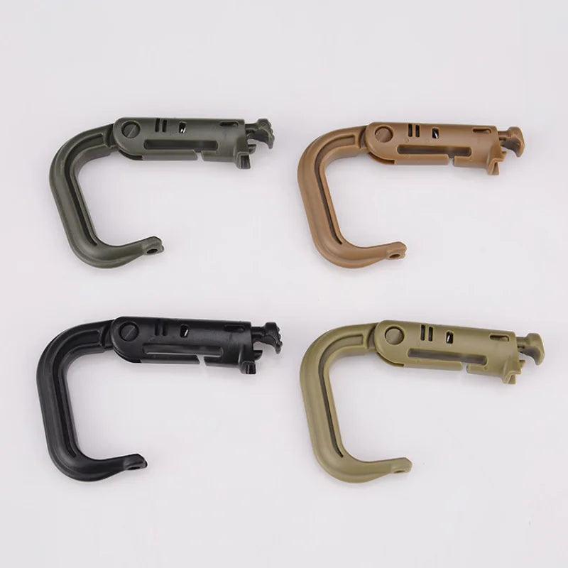 5PC Plasctic Shackle Carabiner D - ring Clip Molle Webbing Backpack Buckle Snap Lock Grimlock Multi Outdoor Hiking Camping Gear - Ammpoure Wellbeing