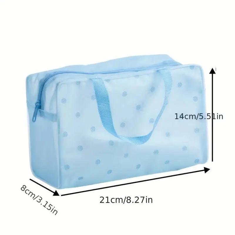 5pcs Transparent Toiletry Packaging Travel Cosmetic Bag Waterproof Travel BagToiletry Bag Portable Travel Business BeachBag - Ammpoure Wellbeing