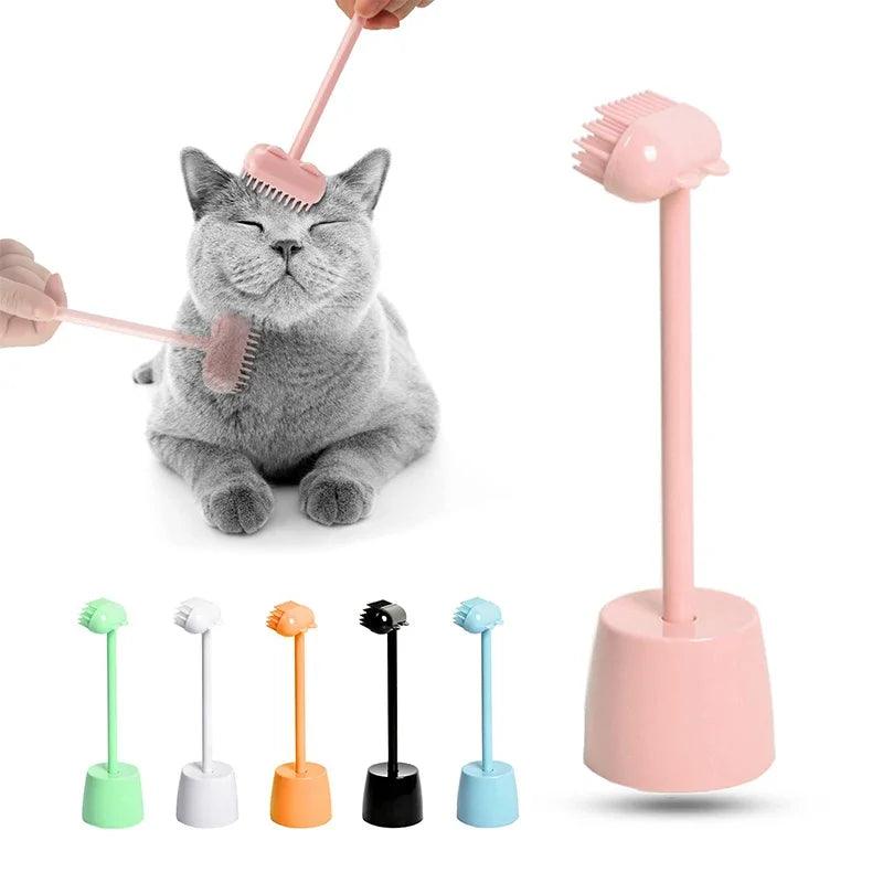 6 Colors Interactive Cat Massager Brush Toys Washable Puppy Cat Comb Remover Floating Hair Grooming Tool Cat Accessories Pet - Ammpoure Wellbeing