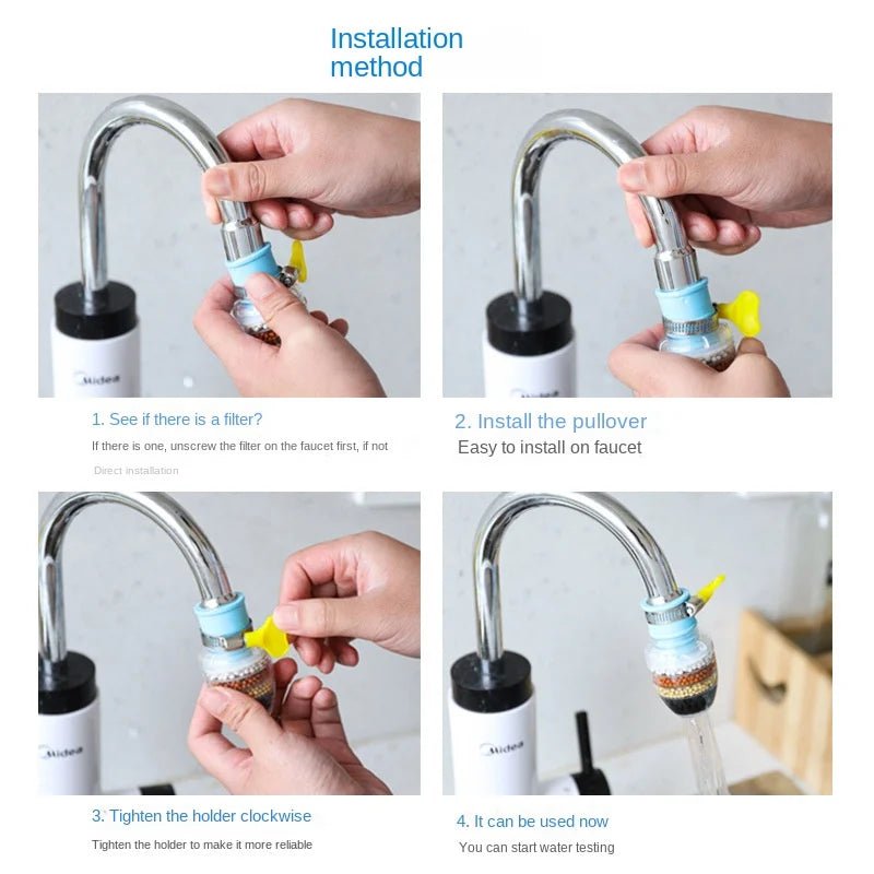 6 Layers Water Filter Tap Purifier Medical Stone Coconut Charcoal Nozzle For Faucet Kitchen Accessories Household Water Filter - Ammpoure Wellbeing