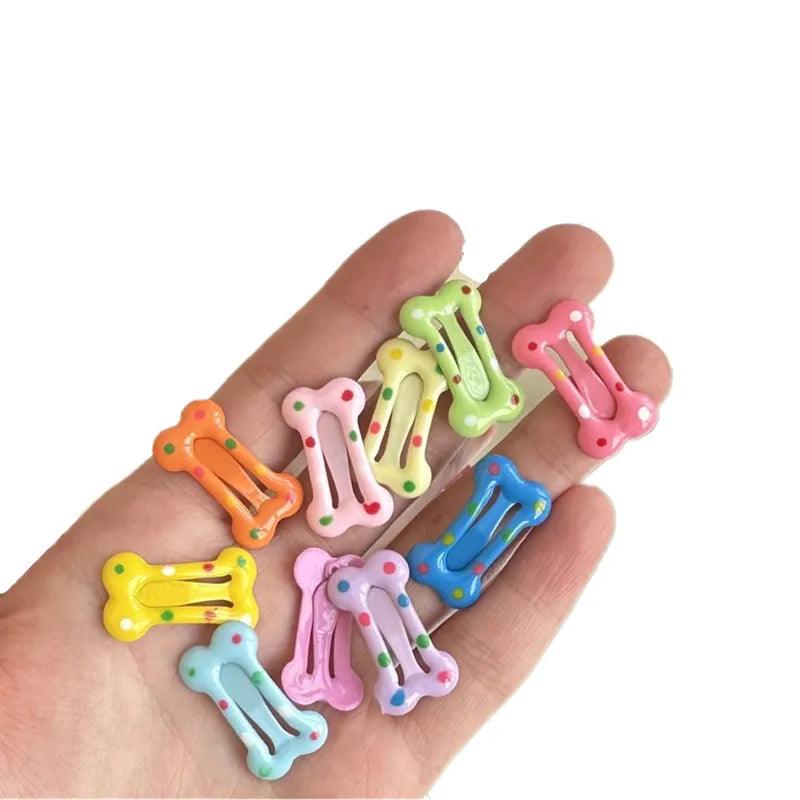 6/12pcs Mini Pet Small Dog Hairpins Candy Colors Small Puppy Cat Cute Hair Bows Clips Pet Hair Accessories Dogs Hair Grooming - Ammpoure Wellbeing