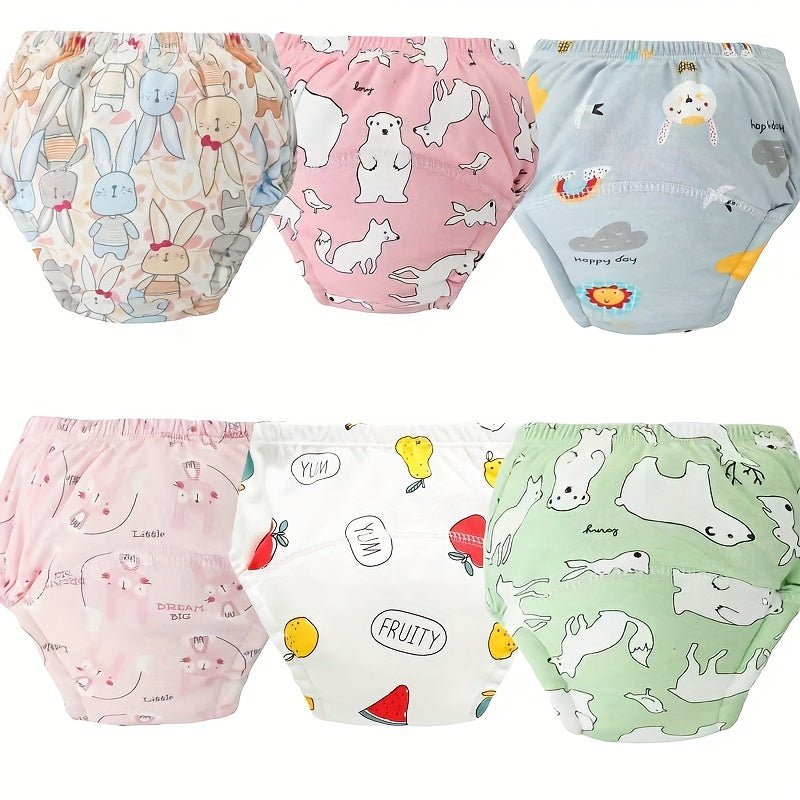 6pcs Cotton Training Pants, Washable And Reusable Training Diapers, Christmas Halloween Thanksgiving Day Easter New Year Gift - Ammpoure Wellbeing