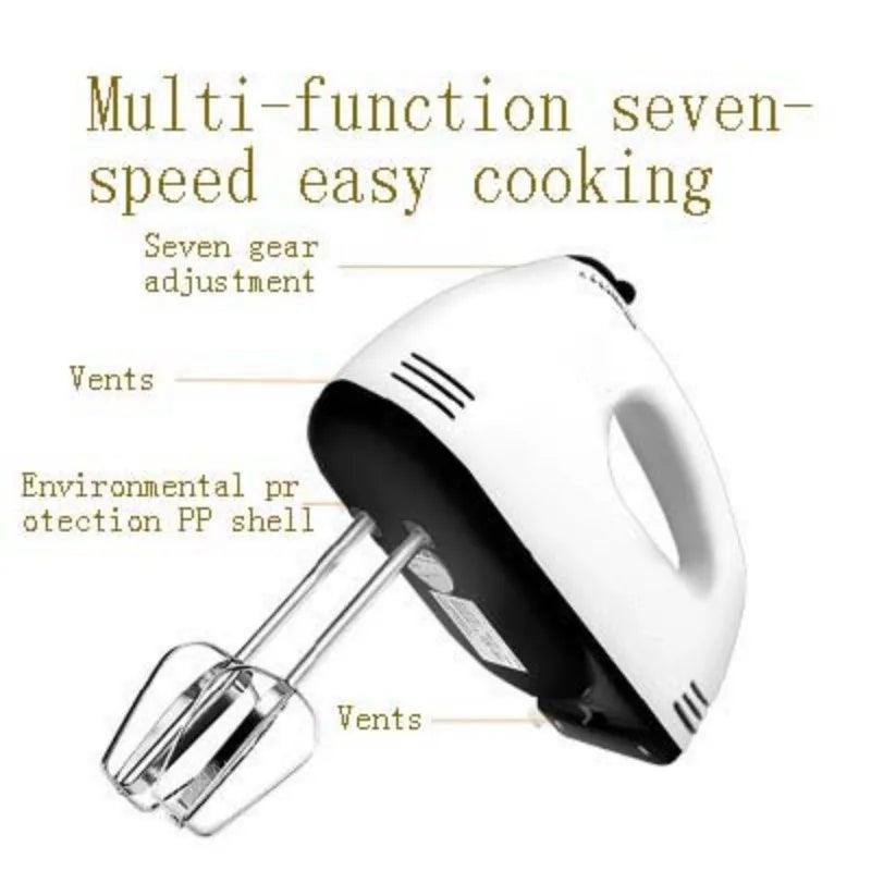 7 Speed Control Hand Mini Mixer Food Blender Multifunctional Food Processor Kitchen Mini Electric Manual Cooking Tools - Ammpoure Wellbeing