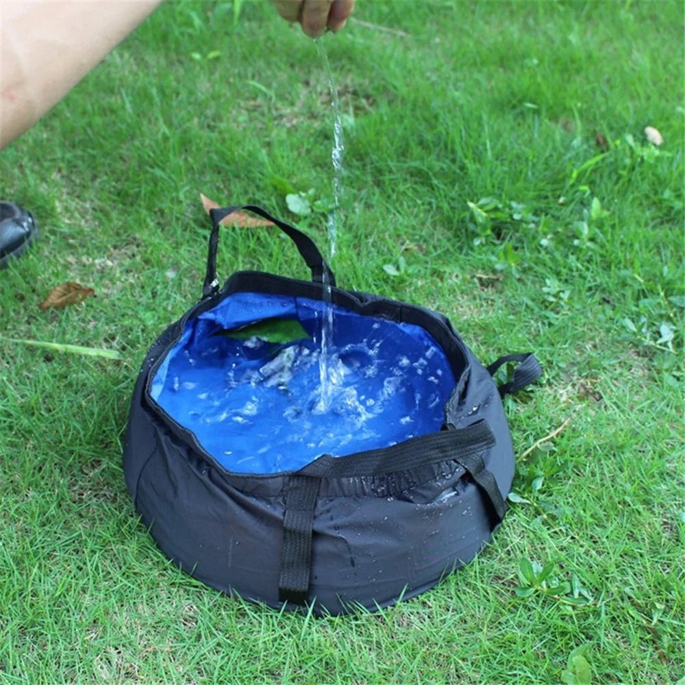 8.5L Collapsible Wash Basin Foot Washbasin Travel Fishing Hiking Outdoor Camping Protable Folding Bucket Water Container - Ammpoure Wellbeing