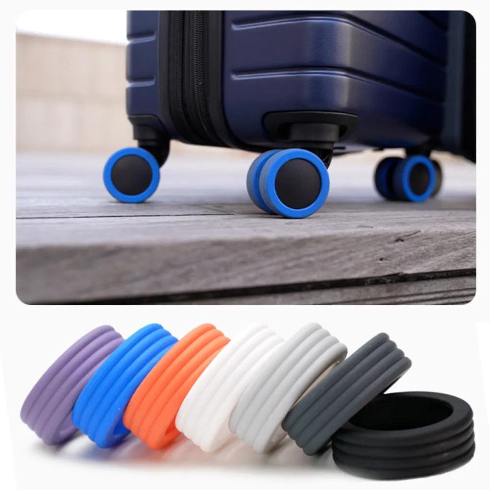 8Pcs Silicone Wheels Protector For Luggage Reduce Noise Travel Luggage Suitcase Wheels Cover Castor Sleeve Luggage Accessories - Ammpoure Wellbeing