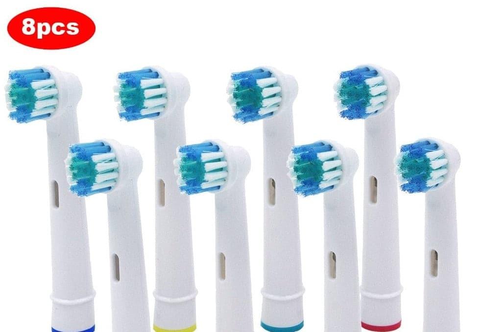 8x Replacement Brush Heads For Oral - B Electric Toothbrush Fit Advance Power/Pro Health/Triumph/3D Excel/Vitality Precision Clean - Ammpoure Wellbeing