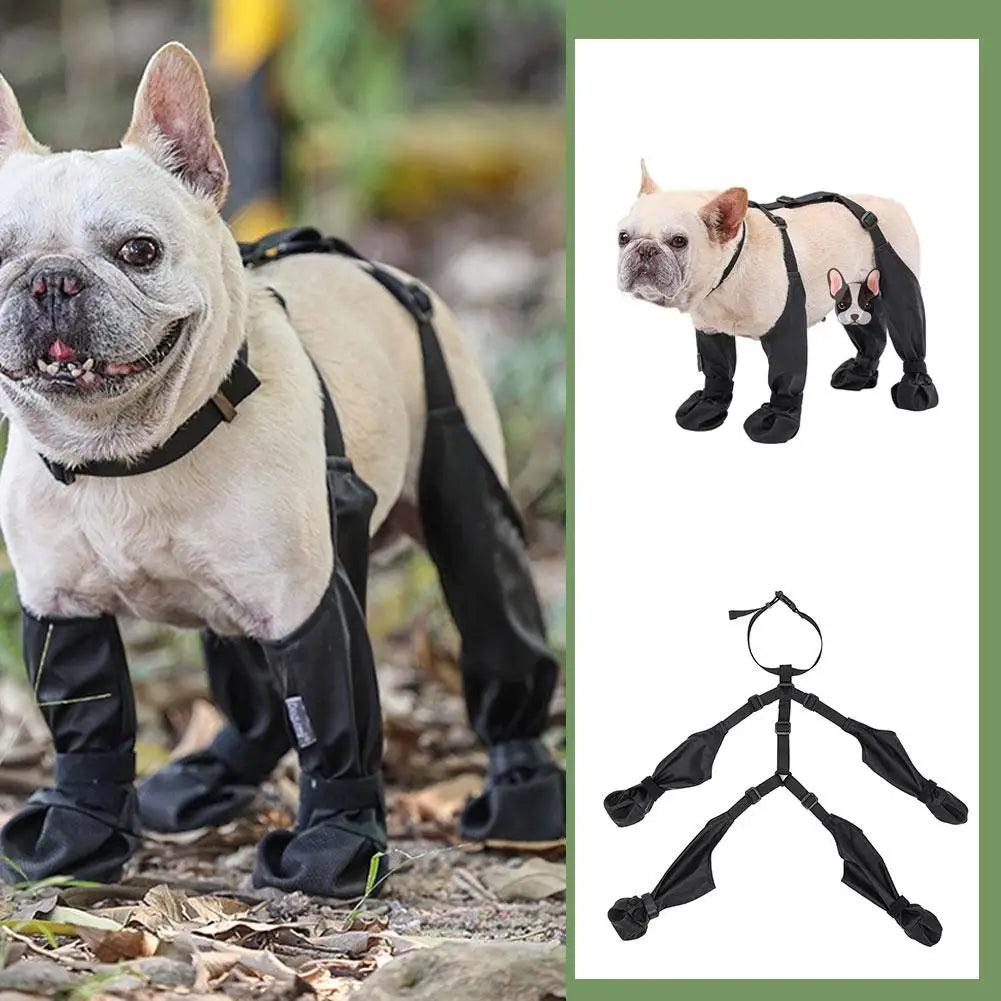 Adjustable Dog Boots Dog Shoes Waterproof Pet Breathable Shoes For Outdoor Walking Soft French Bulldog Shoes Pets Paws Prot V9x2 - Ammpoure Wellbeing