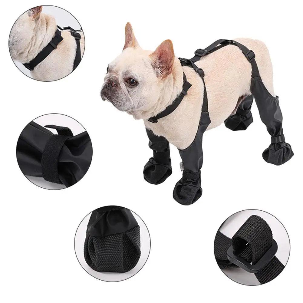 Adjustable Dog Boots Dog Shoes Waterproof Pet Breathable Shoes For Outdoor Walking Soft French Bulldog Shoes Pets Paws Prot V9x2 - Ammpoure Wellbeing