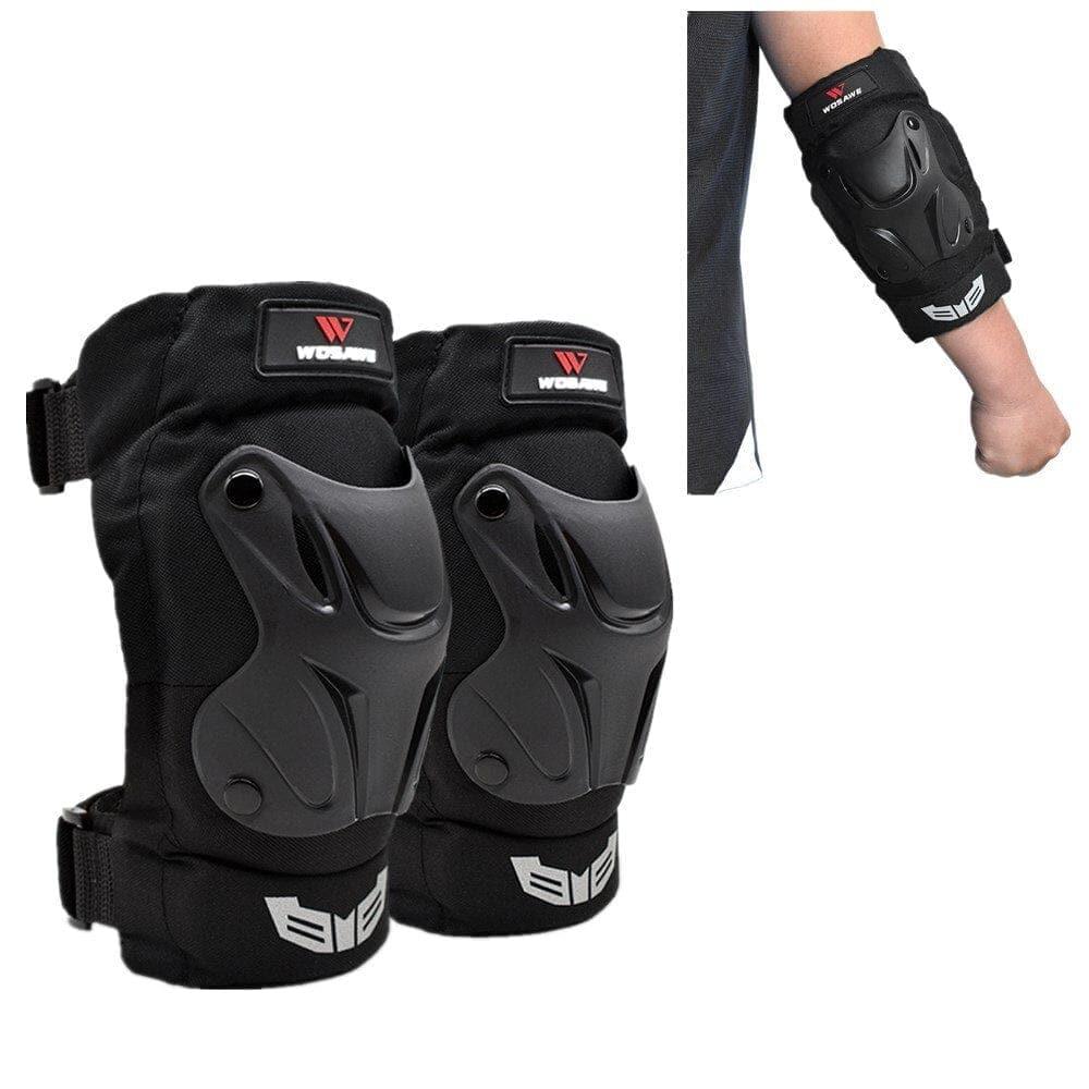 Adjustable Straps Sports Knee Elbow Pads EVA Protector Cycling Motorcycle Ski Snowboard Bike Volleyball Brace Support - Ammpoure Wellbeing