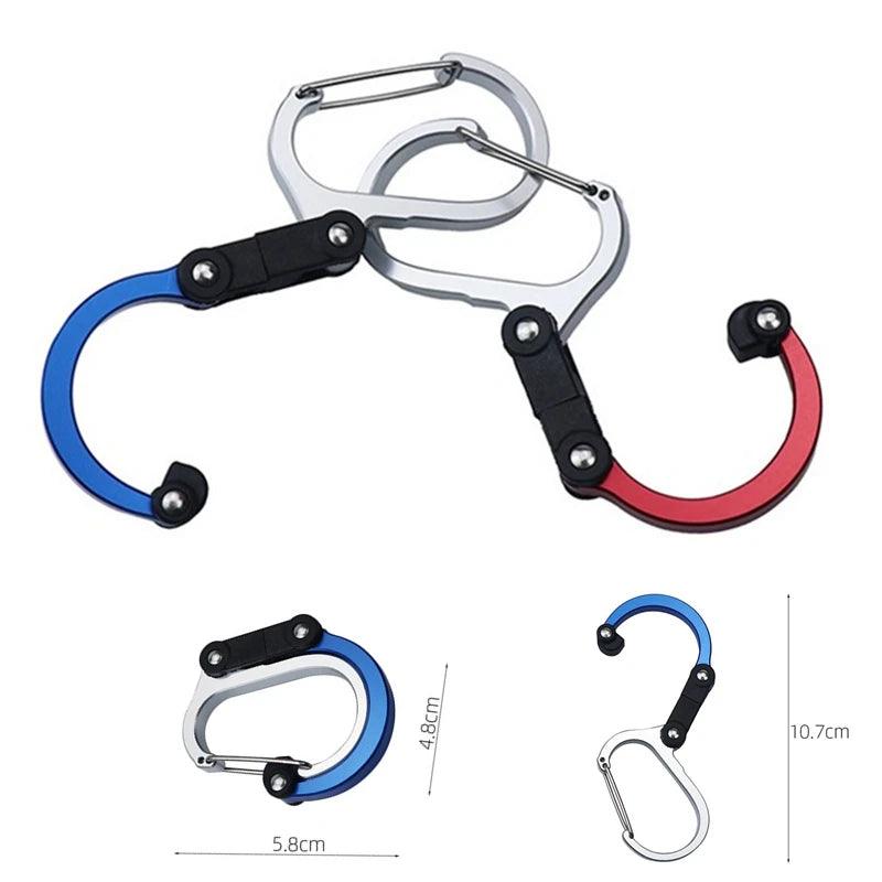 Aluminum Alloy Mountaineering Buckle Camping Hiking Travel Backpack Climbing Gadget Carabiner Clips Fishing Outdoor Accessories - Ammpoure Wellbeing