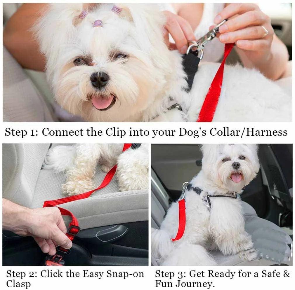 Animal Dog Pet Car Safety Seat Belt Harness Restraint Lead Leash Travel Clip Dogs Supplies Accessories for Travel seat covers - Ammpoure Wellbeing