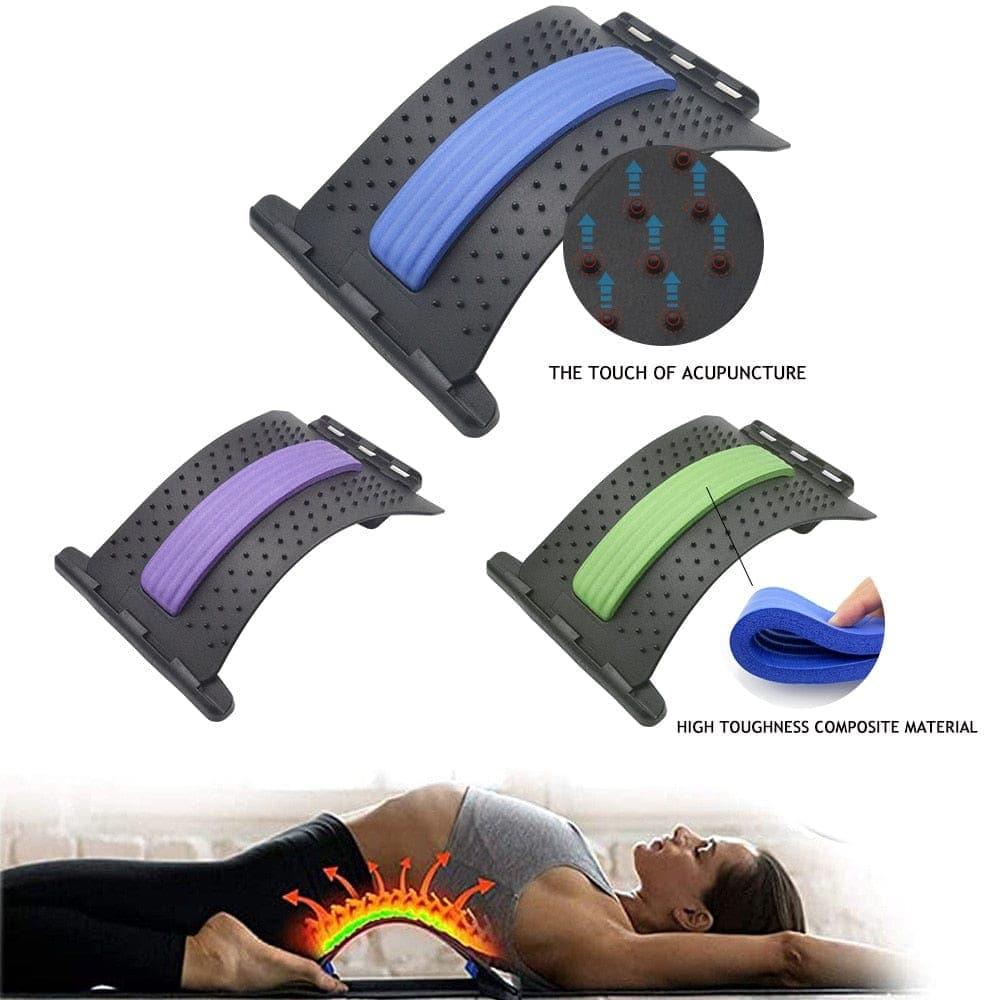 Back Massager Stretcher Support Spine Deck Pain Relief Chiropractic Lumbar Relief Back Stretcher Fitness Massage Equipment - Ammpoure Wellbeing