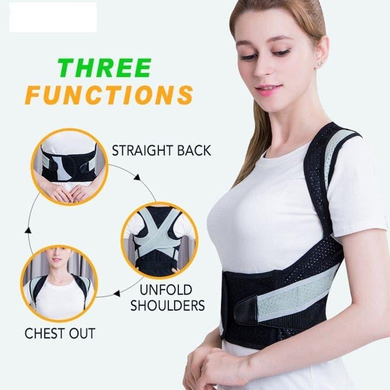 Back Shoulder Support Belt Posture Corrector for Adult Children Back Straightener Braces Lumbar Support Straight Shoulder Tights - Ammpoure Wellbeing