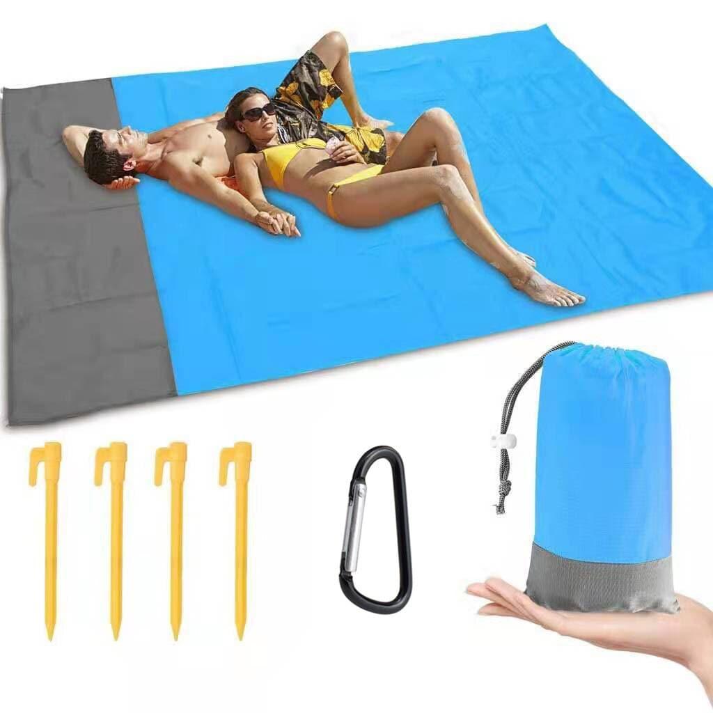Beach Blanket Sandproof 200 X 210cm Waterproof Beach Mat Lightweight Picnic Blanket for Travel Hiking Sports - Ammpoure Wellbeing