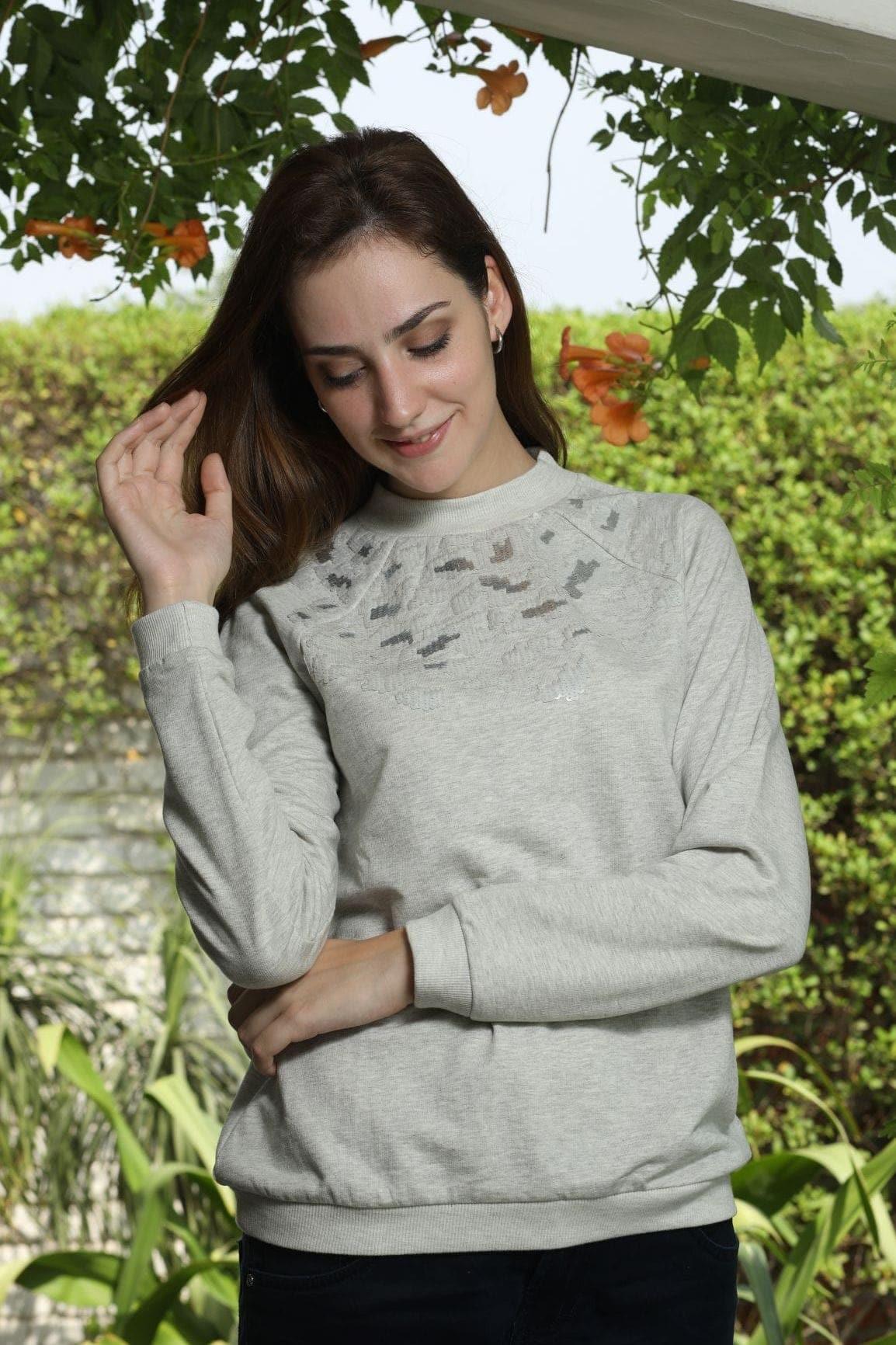 Black Leopard Beaded Sweatshirt - Ammpoure Wellbeing