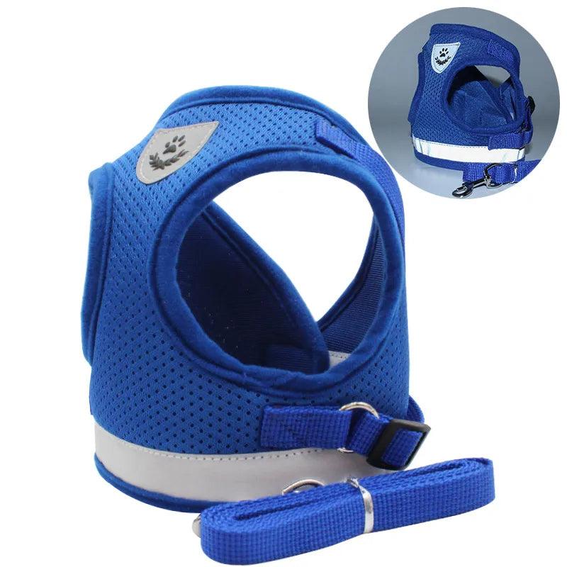 Breathable Cat Harness And Leash Escape Proof Pet Clothes Kitten Puppy Dogs Vest Adjustable Easy Control Reflective Cat Harness - Ammpoure Wellbeing