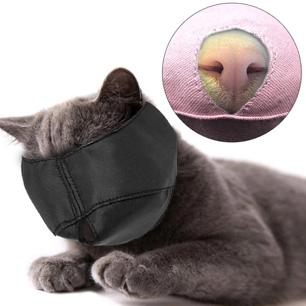 Breathable Nylon Cat Muzzles Kitten Face Masks Groomer Helpers Bath Anti - scratch Anti - Biting for Cat Grooming Tools Pet Supplies - Ammpoure Wellbeing