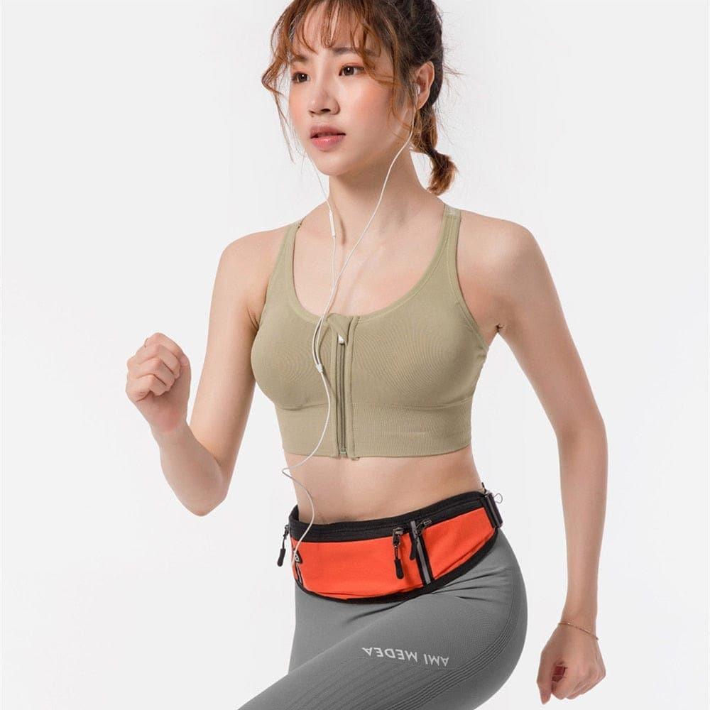 Bumbag, Sports Waist Bag Reflective Strip Fitness Mobile Phone Bag Pocket Waterproof Invisible Running Belt Bag Outdoor Fitness Bag - Ammpoure Wellbeing