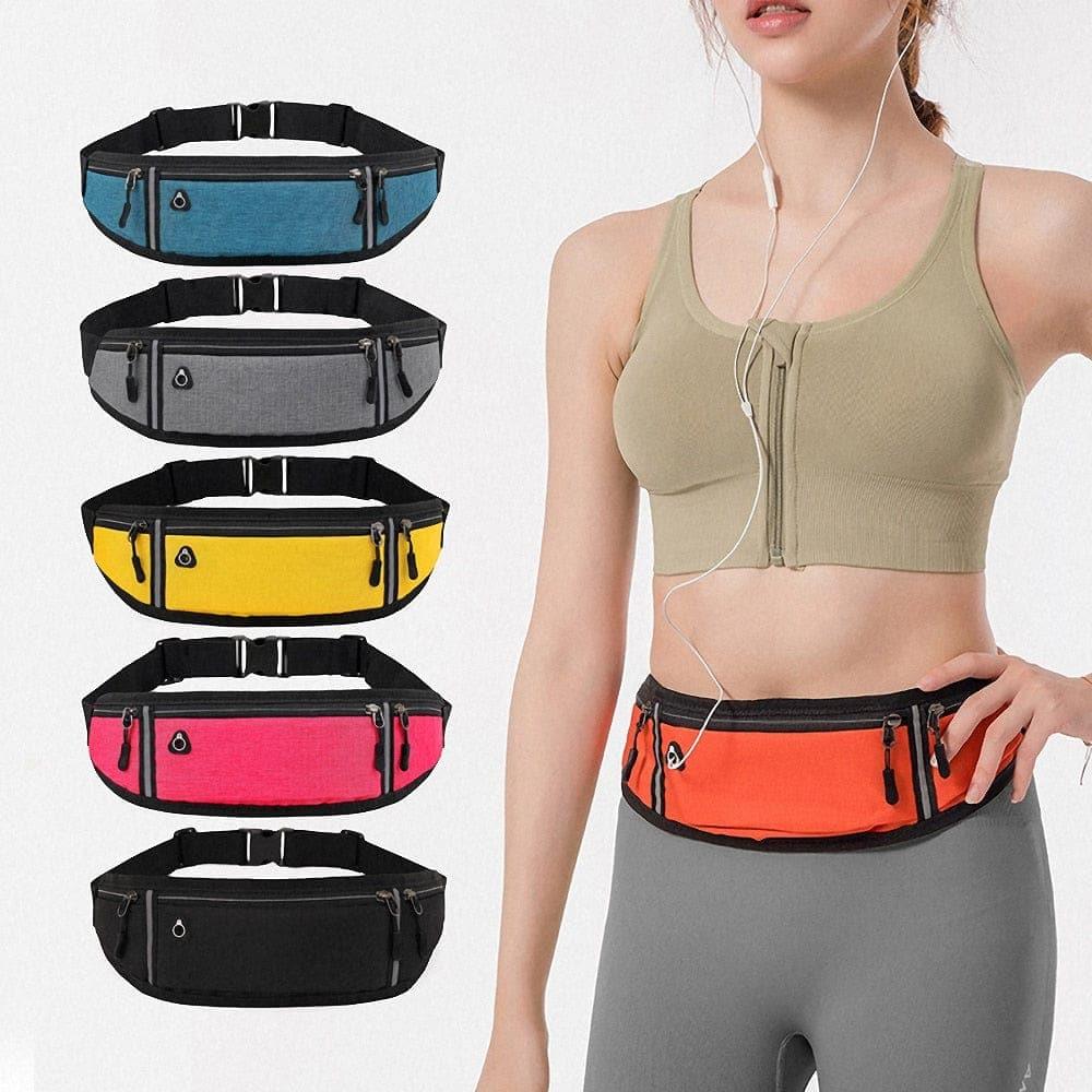 Bumbag, Sports Waist Bag Reflective Strip Fitness Mobile Phone Bag Pocket Waterproof Invisible Running Belt Bag Outdoor Fitness Bag - Ammpoure Wellbeing