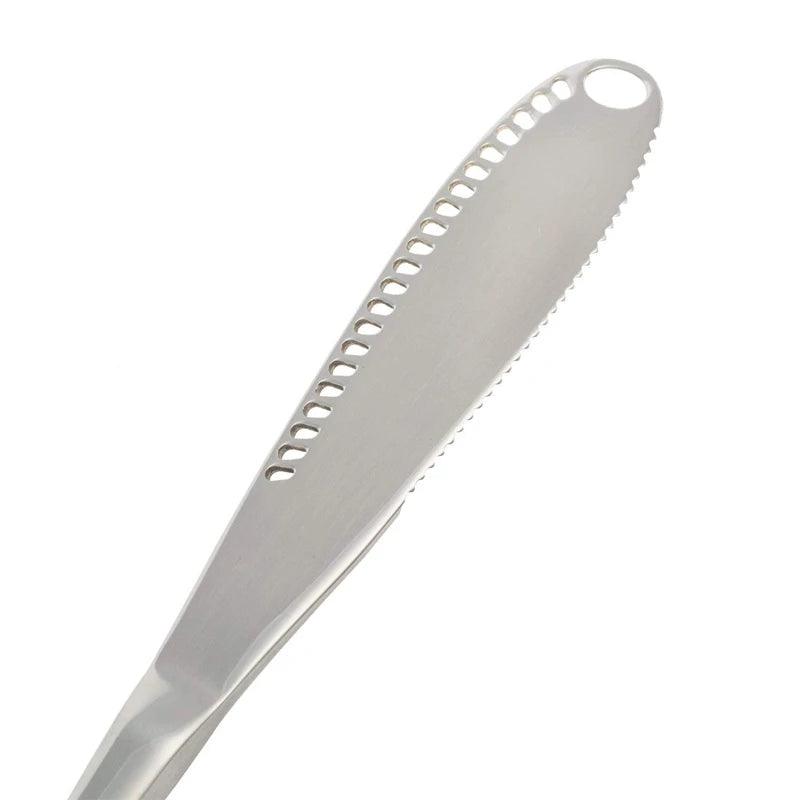 Butter Knife Holes Cheese Dessert Knife Stainless Steel Jam Knife Cutlery Toast Wipe Cream Bread Cheese Cutter Kitchen Tools - Ammpoure Wellbeing