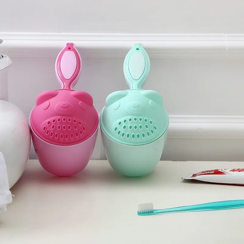 Cartoon Baby Bath Caps Toddle Shampoo Cup Children Bathing Bailer Baby Shower Spoons Child Washing Hair Cup Kids Bath Tool - Ammpoure Wellbeing