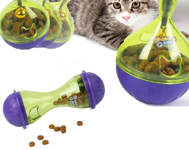 Cat Food Feeders Ball Interactive Fun Bowl Pet Toys Tumbler Kitten Shaking Leakage Ball Cats Accessories for Pet Toy Supplies - Ammpoure Wellbeing