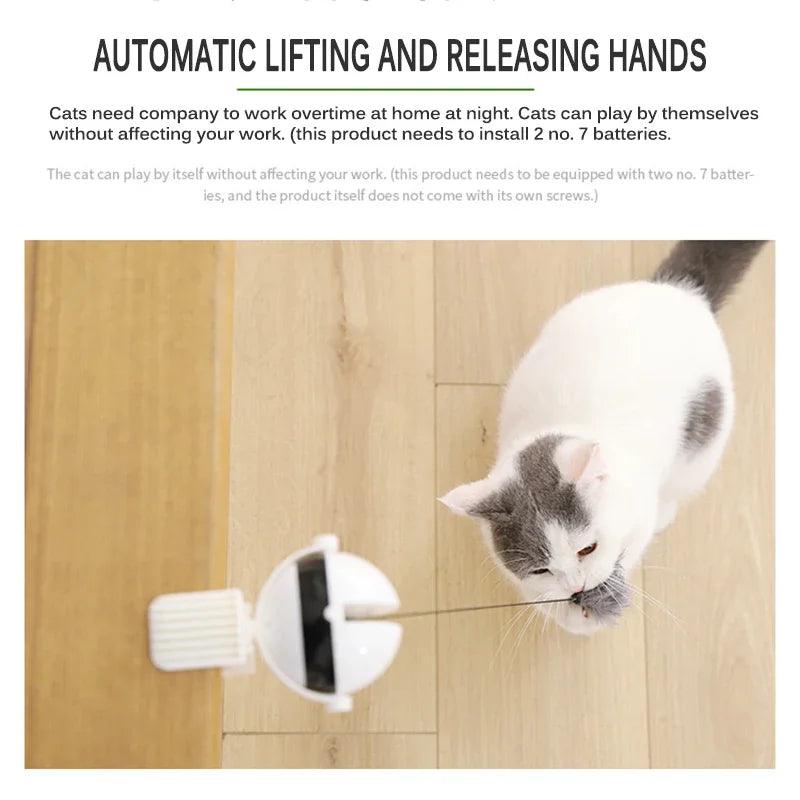 Cat Toy Electric Automatic Lifting Motion Interactive Puzzle Smart Pet Cat Teaser Ball Pet Supply Lifting Toys - Ammpoure Wellbeing