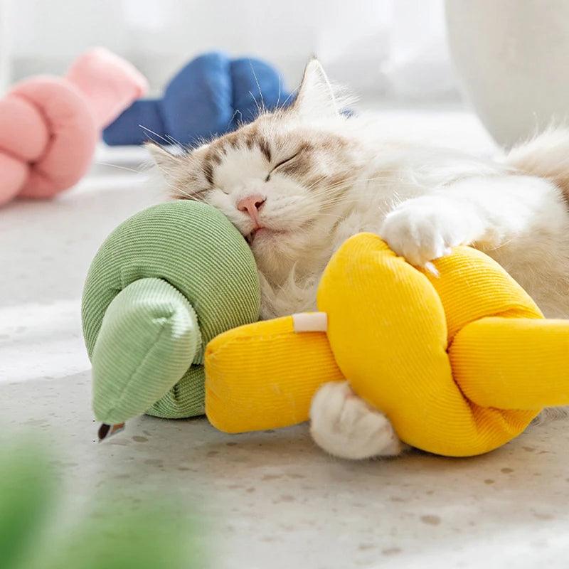 Catnip Pets Toy Cat Chew Toy Puppy Kitten Teeth Grinding Cat Plush Pillow Rustle Sound Catnip Toy Cat Kicker Toy Cats Supplies - Ammpoure Wellbeing