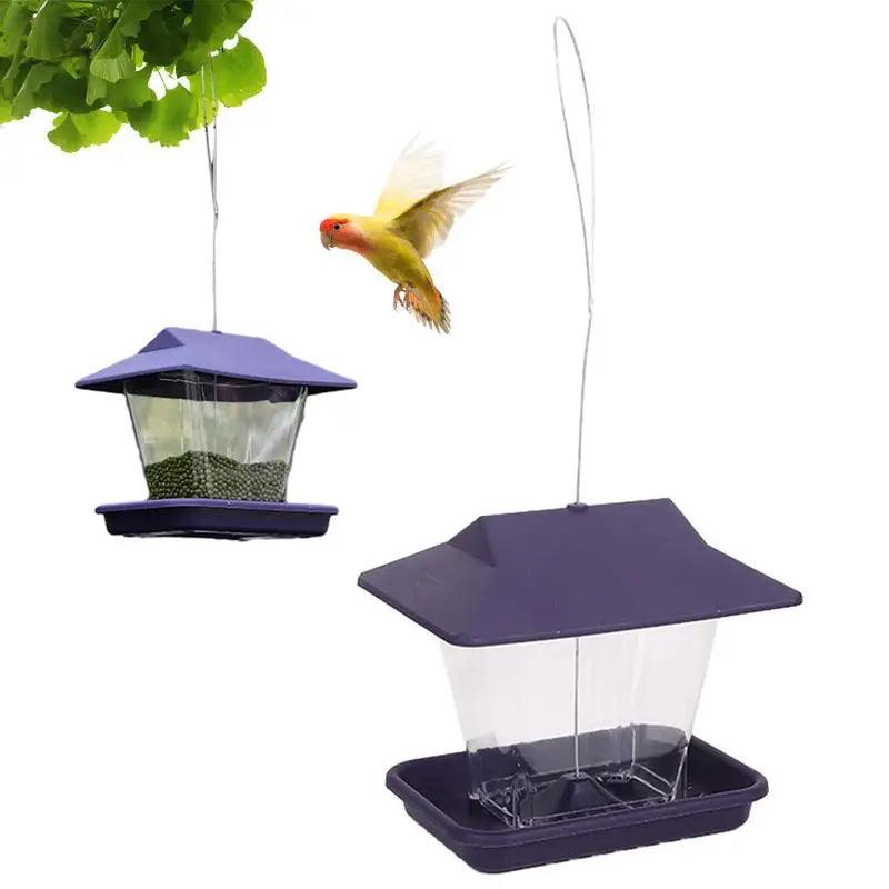 Clearview Window Bird Feeder Waterproof Outside Wild Bird Feeders Leak Proof Easy To Clean & Fill Large Capacity Tree Bird - Ammpoure Wellbeing