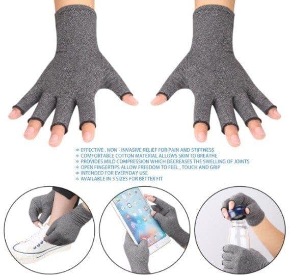 Compression Arthritis Gloves, Cotton Wrist Support, Pain Relief Brace with Gripper - Ammpoure Wellbeing