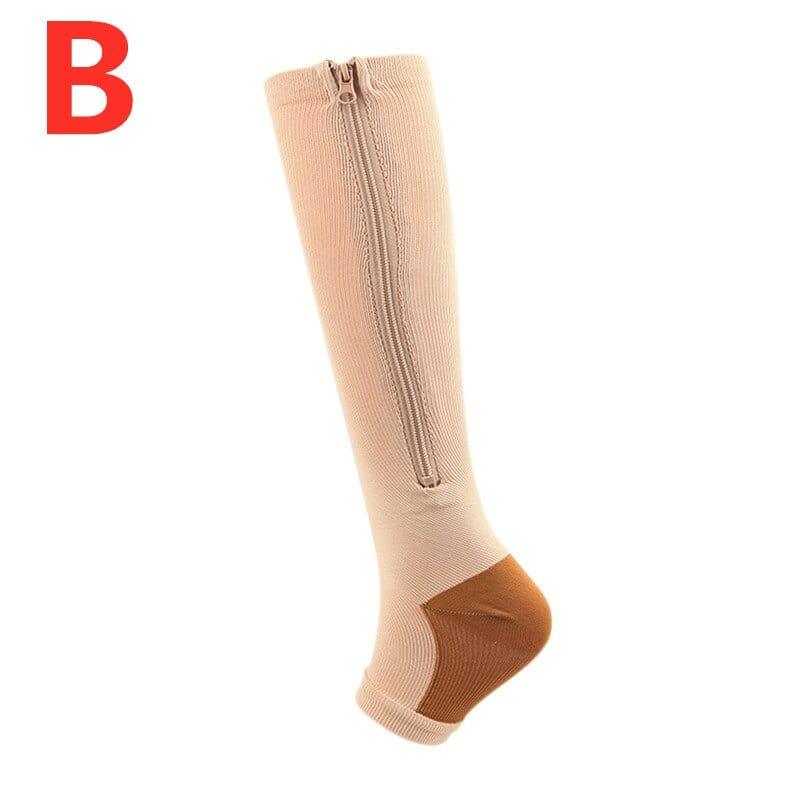 Copper Compression Sock Compression Stockings Zipper Compression Sock with Zip Chaussette De Compression Medias Socks - Ammpoure Wellbeing