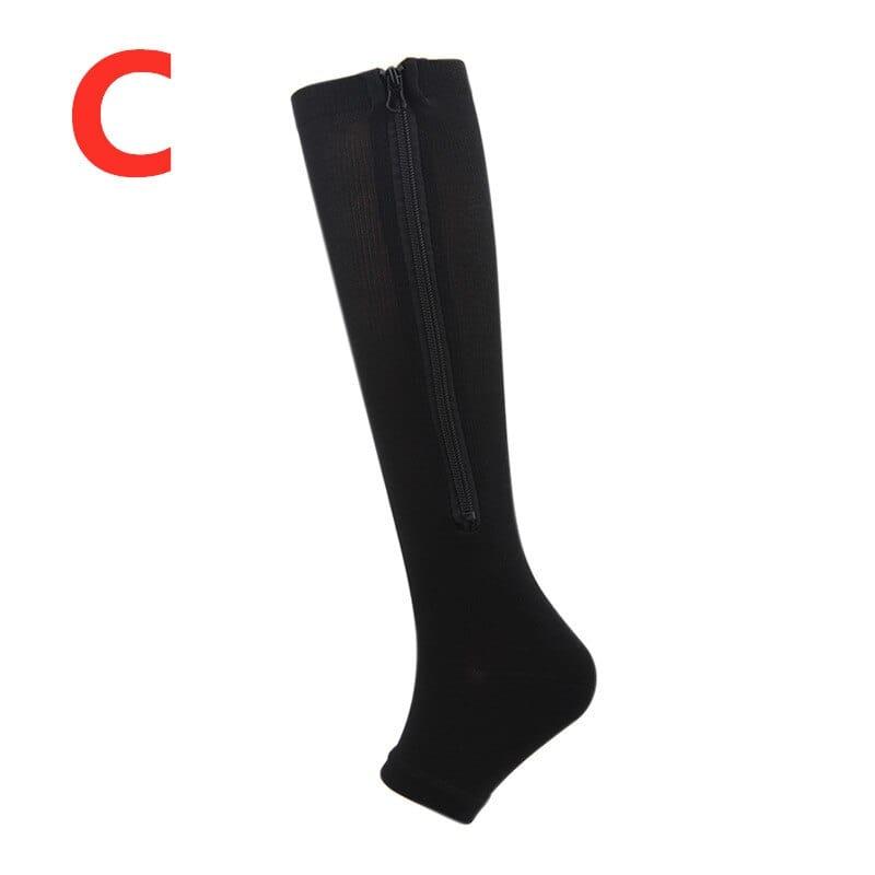 Copper Compression Sock Compression Stockings Zipper Compression Sock with Zip Chaussette De Compression Medias Socks - Ammpoure Wellbeing