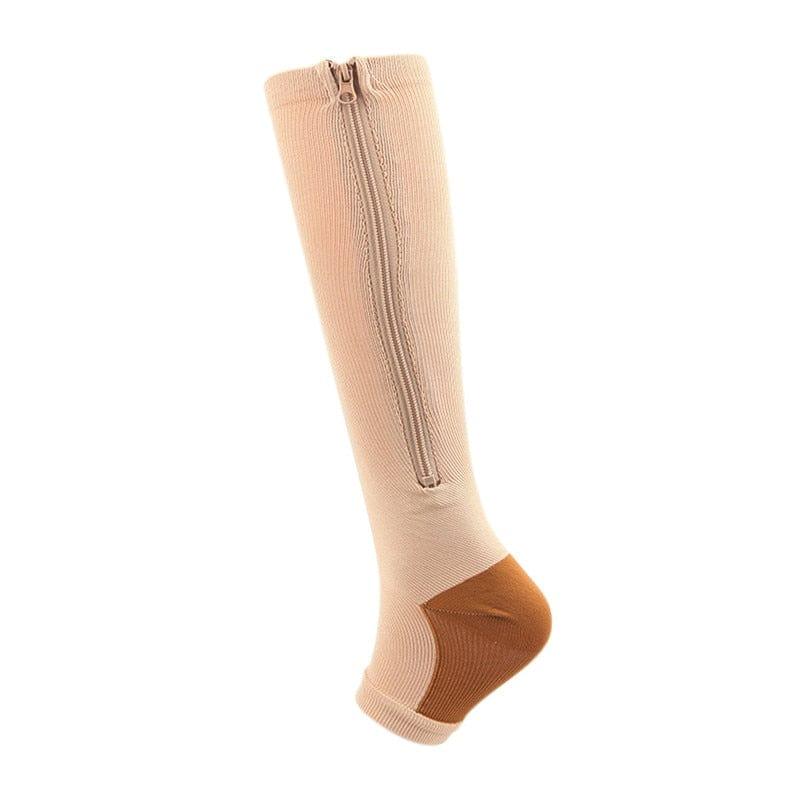 Copper Compression Sock Compression Stockings Zipper Compression Sock with Zip Chaussette De Compression Medias Socks - Ammpoure Wellbeing