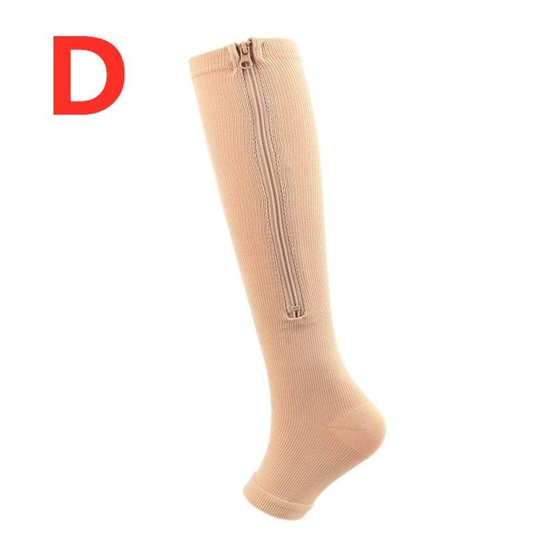 Copper Compression Sock Compression Stockings Zipper Compression Sock with Zip Chaussette De Compression Medias Socks - Ammpoure Wellbeing