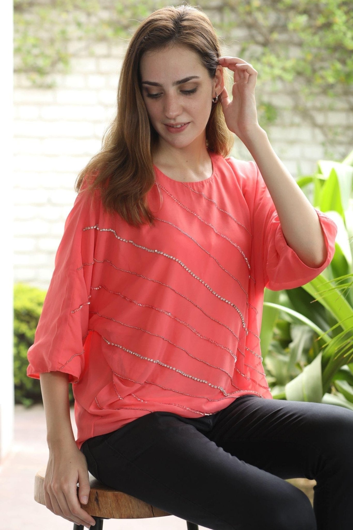 Coral Kimono Top - Ammpoure Wellbeing