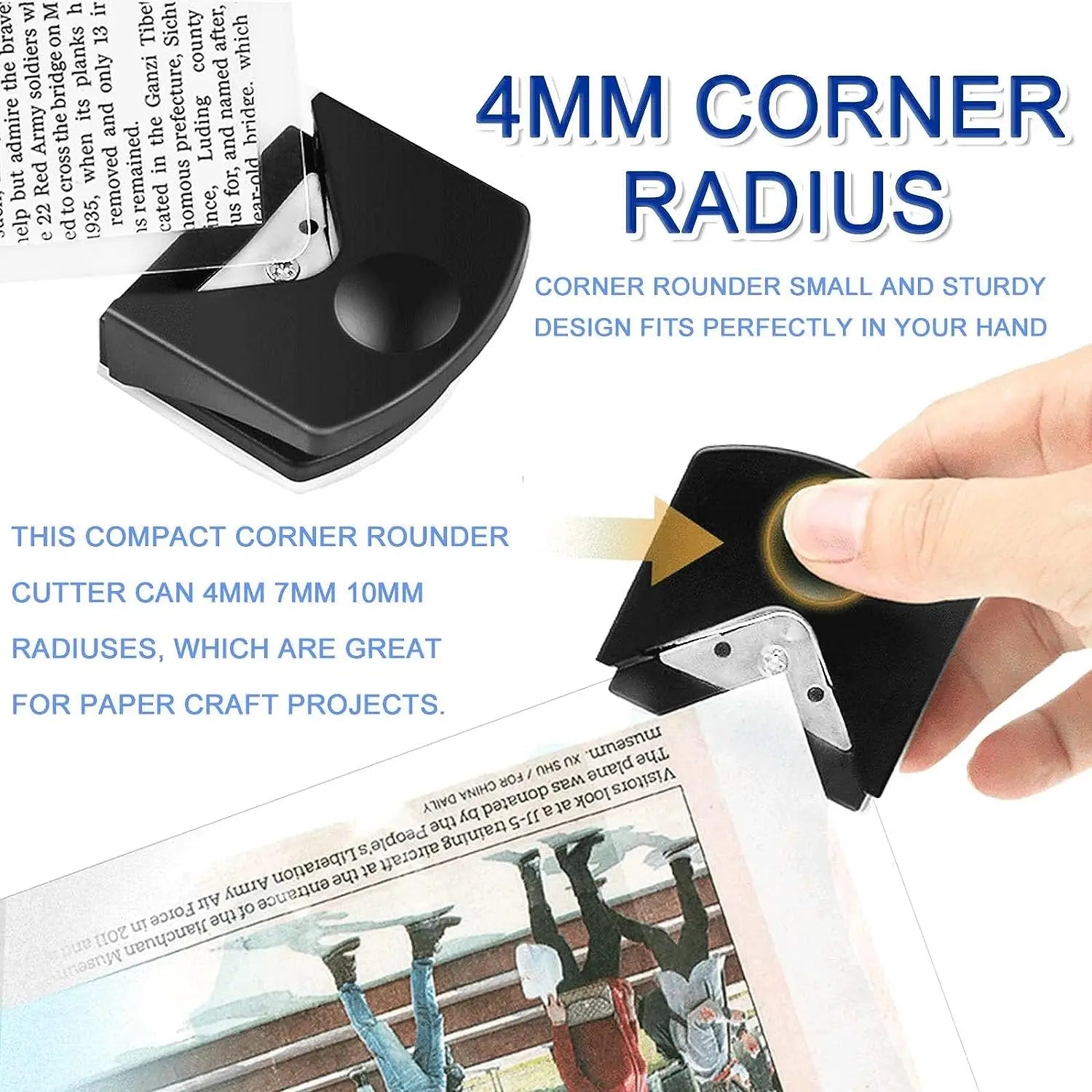 Corner Rounder R4 Corner Punch Portable Paper Trimmer Cutter For Cards Photo Cutting DIY Craft Scrapbooking Tools - Ammpoure Wellbeing