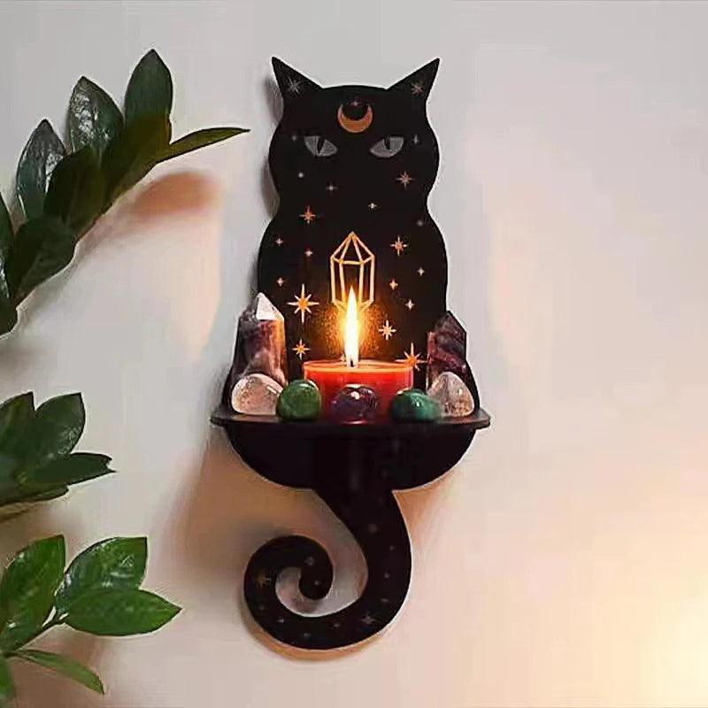 Crystal Resin Mold Magic Cat Wall Candlestick Home Decoration Silicone Mold - Ammpoure Wellbeing