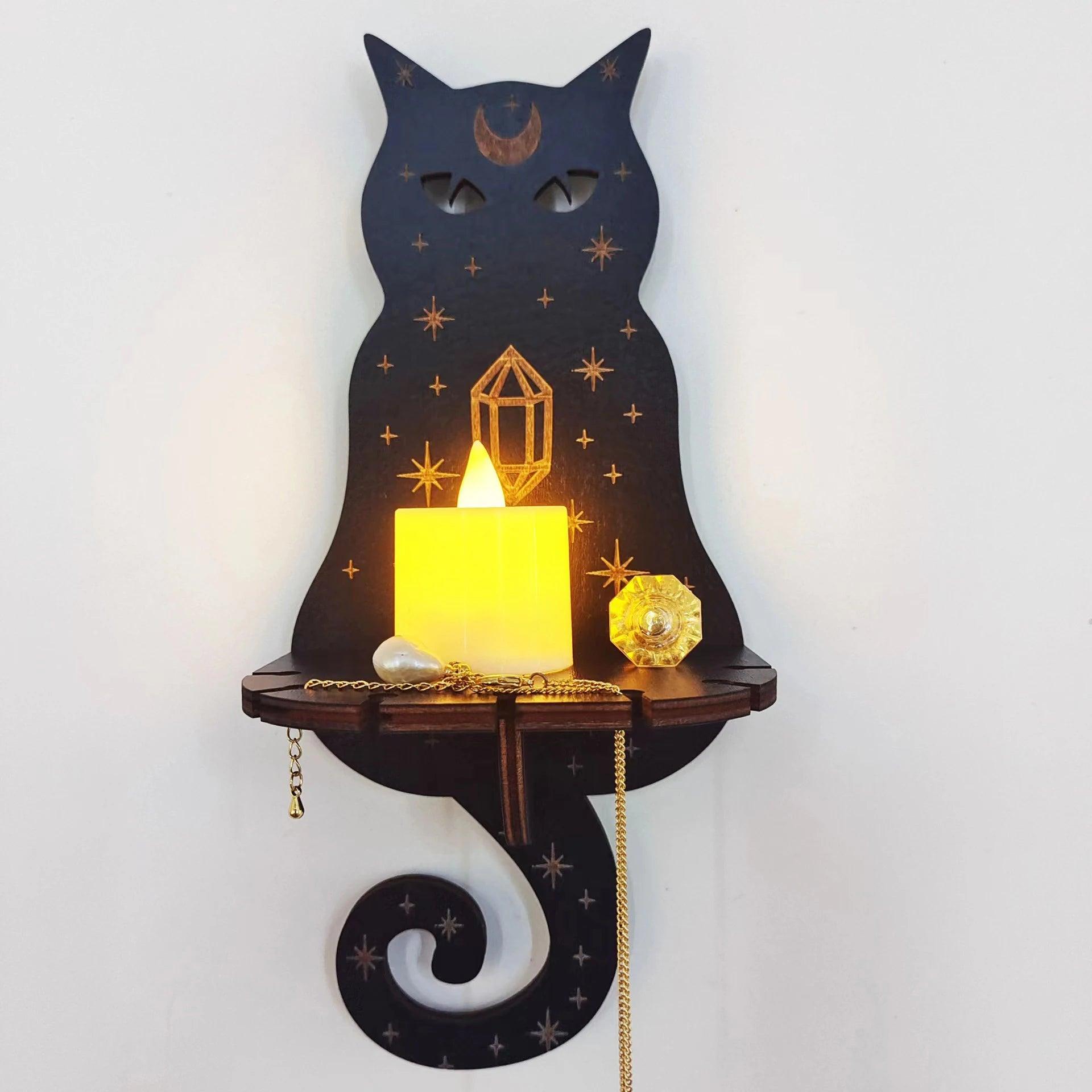 Crystal Resin Mold Magic Cat Wall Candlestick Home Decoration Silicone Mold - Ammpoure Wellbeing