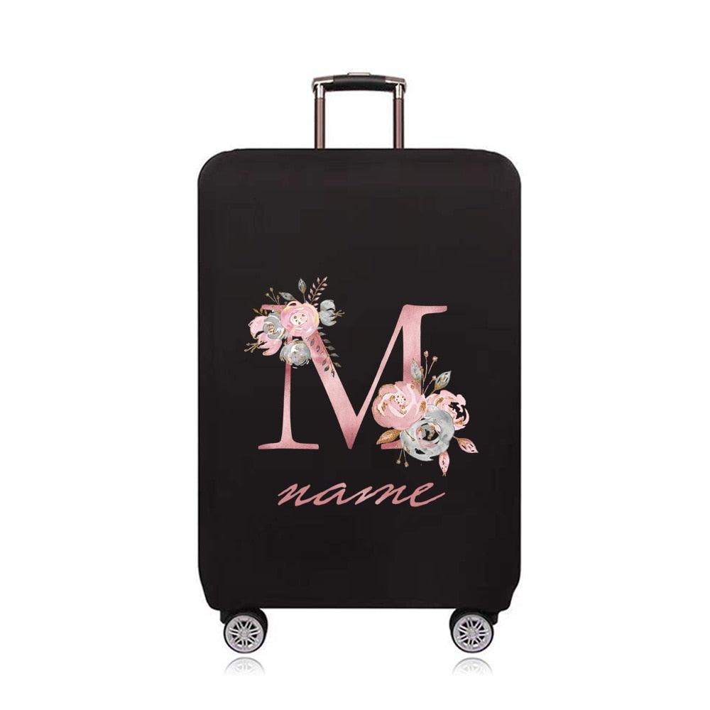 Custom Free Name Luggage Cover Elastic Suitcase Protective Case Trolley 18 - 32 Inch Travel Luggage Dust Cover Travel Accessories - Ammpoure Wellbeing