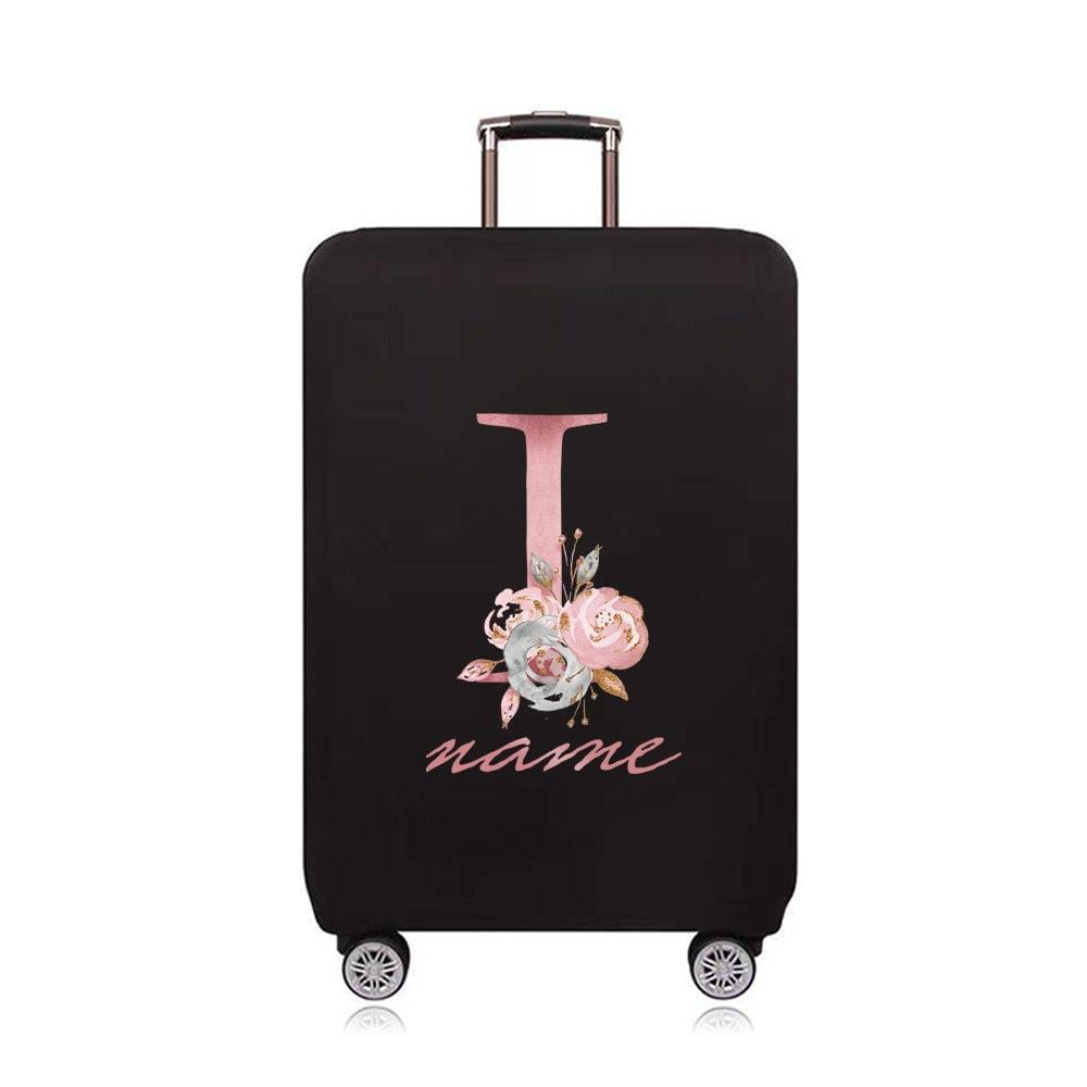 Custom Free Name Luggage Cover Elastic Suitcase Protective Case Trolley 18 - 32 Inch Travel Luggage Dust Cover Travel Accessories - Ammpoure Wellbeing