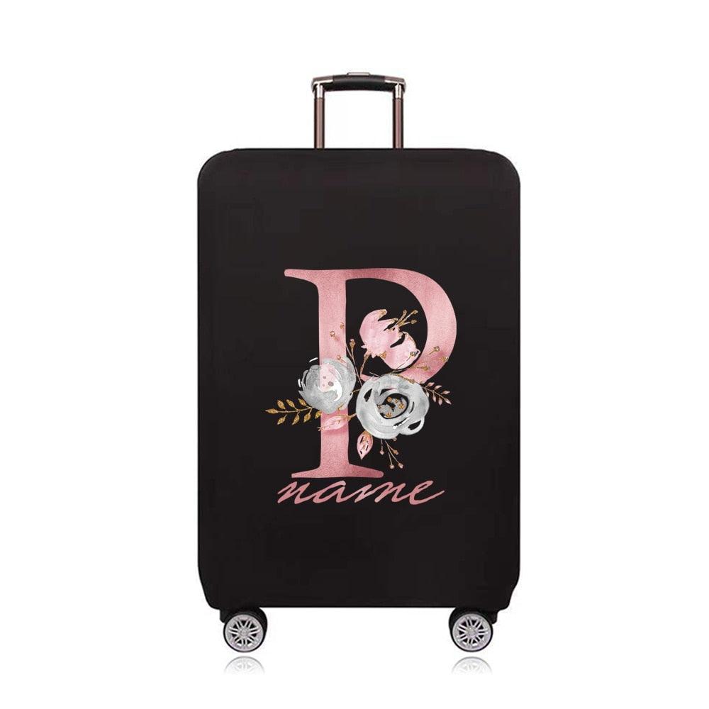 Custom Free Name Luggage Cover Elastic Suitcase Protective Case Trolley 18 - 32 Inch Travel Luggage Dust Cover Travel Accessories - Ammpoure Wellbeing