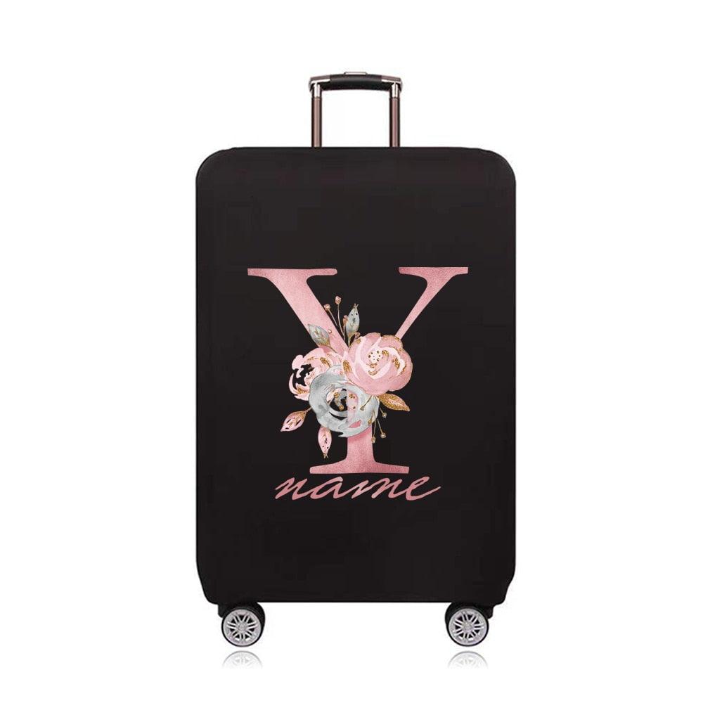 Custom Free Name Luggage Cover Elastic Suitcase Protective Case Trolley 18 - 32 Inch Travel Luggage Dust Cover Travel Accessories - Ammpoure Wellbeing