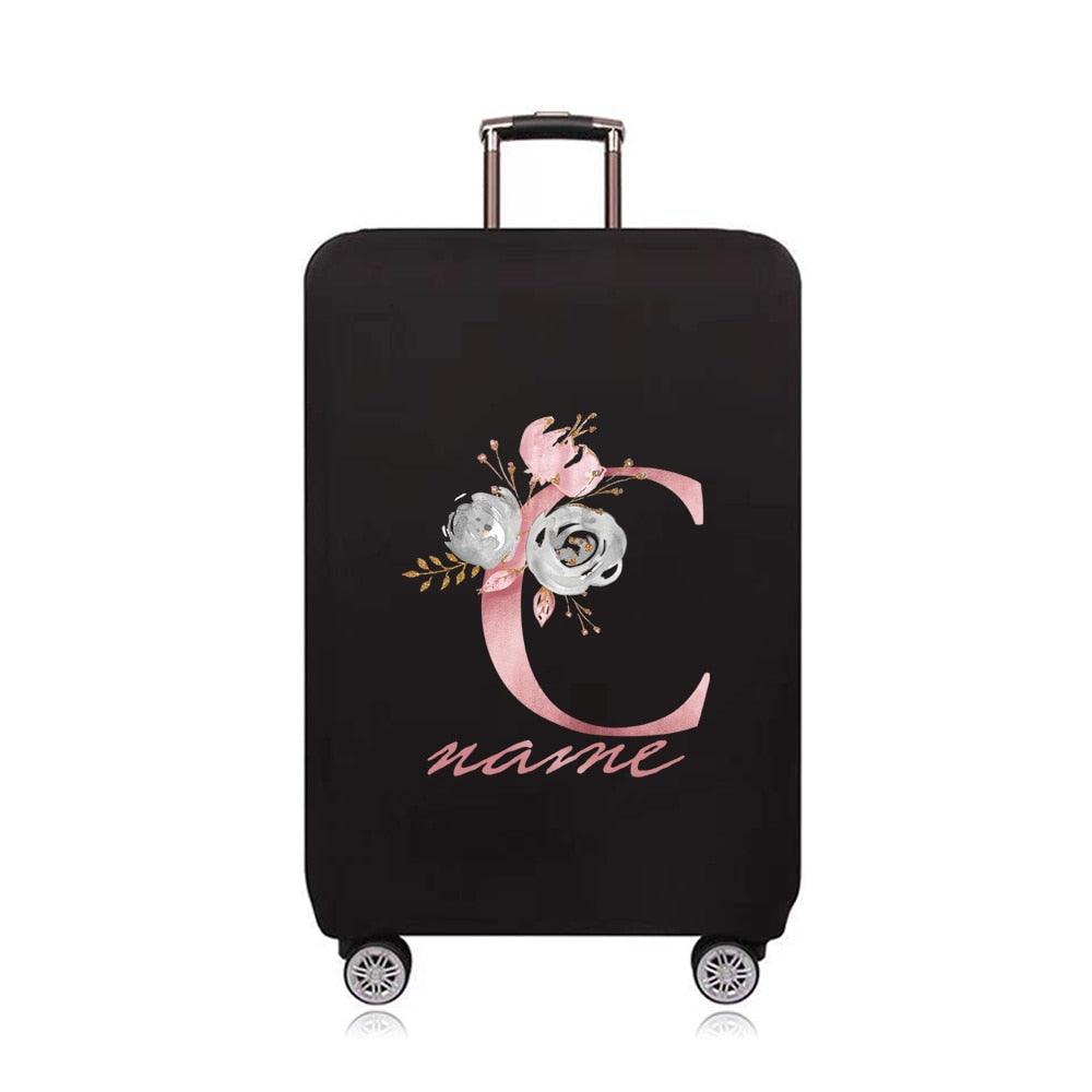 Custom Free Name Luggage Cover Elastic Suitcase Protective Case Trolley 18 - 32 Inch Travel Luggage Dust Cover Travel Accessories - Ammpoure Wellbeing