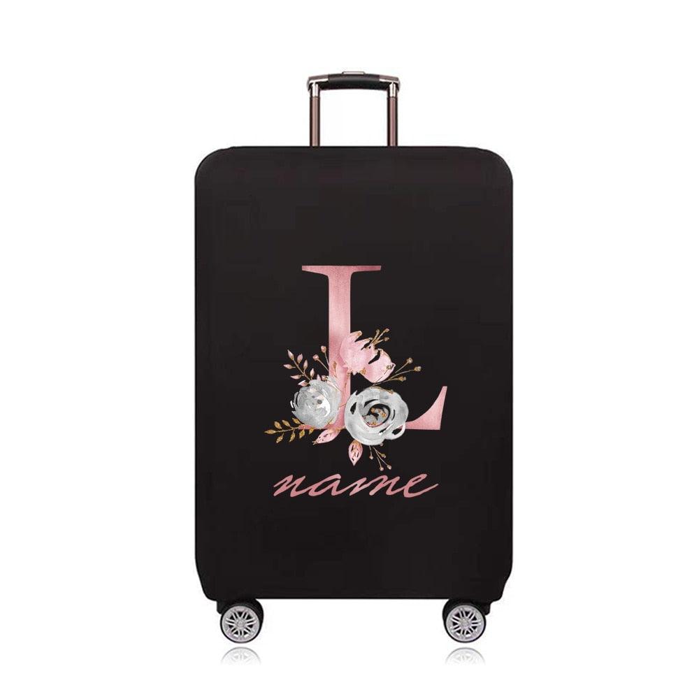 Custom Free Name Luggage Cover Elastic Suitcase Protective Case Trolley 18 - 32 Inch Travel Luggage Dust Cover Travel Accessories - Ammpoure Wellbeing