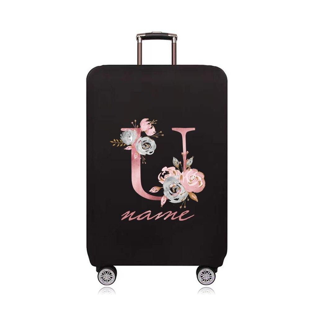 Custom Free Name Luggage Cover Elastic Suitcase Protective Case Trolley 18 - 32 Inch Travel Luggage Dust Cover Travel Accessories - Ammpoure Wellbeing