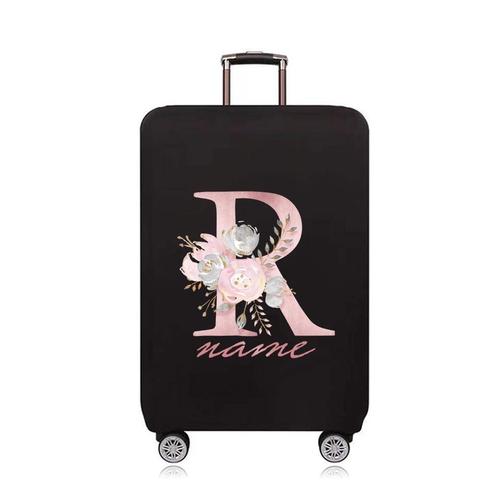 Custom Free Name Luggage Cover Elastic Suitcase Protective Case Trolley 18 - 32 Inch Travel Luggage Dust Cover Travel Accessories - Ammpoure Wellbeing