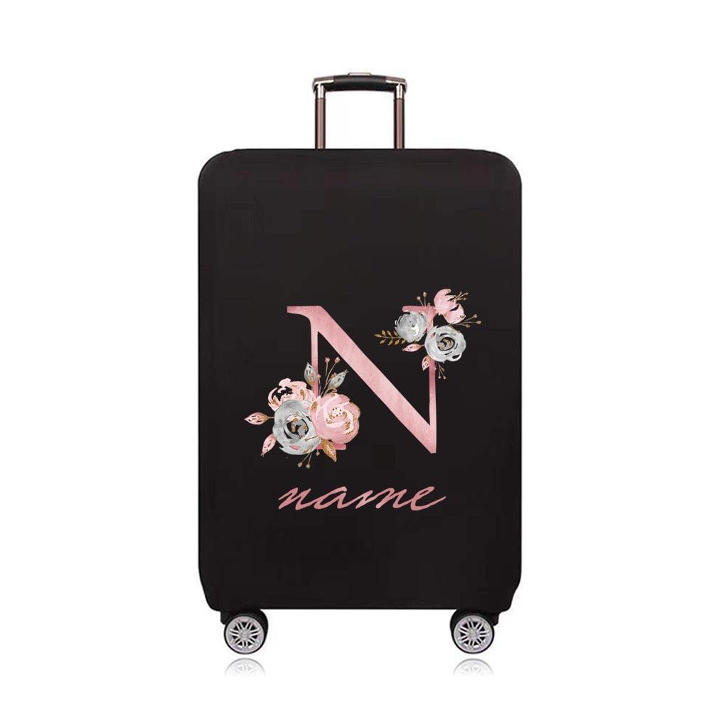 Custom Free Name Luggage Cover Elastic Suitcase Protective Case Trolley 18 - 32 Inch Travel Luggage Dust Cover Travel Accessories - Ammpoure Wellbeing