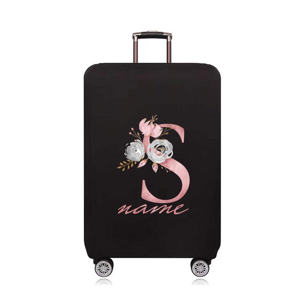 Custom Free Name Luggage Cover Elastic Suitcase Protective Case Trolley 18 - 32 Inch Travel Luggage Dust Cover Travel Accessories - Ammpoure Wellbeing