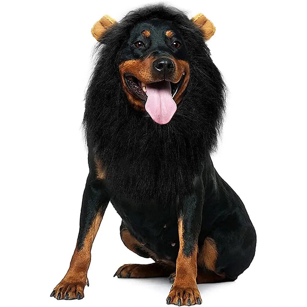 Cute Pet Dog Cosplay Clothes Lion Mane For Dog Costumes Realistic Lion Wig For Medium to Large Dogs With Ear Pet Accessories - Ammpoure Wellbeing