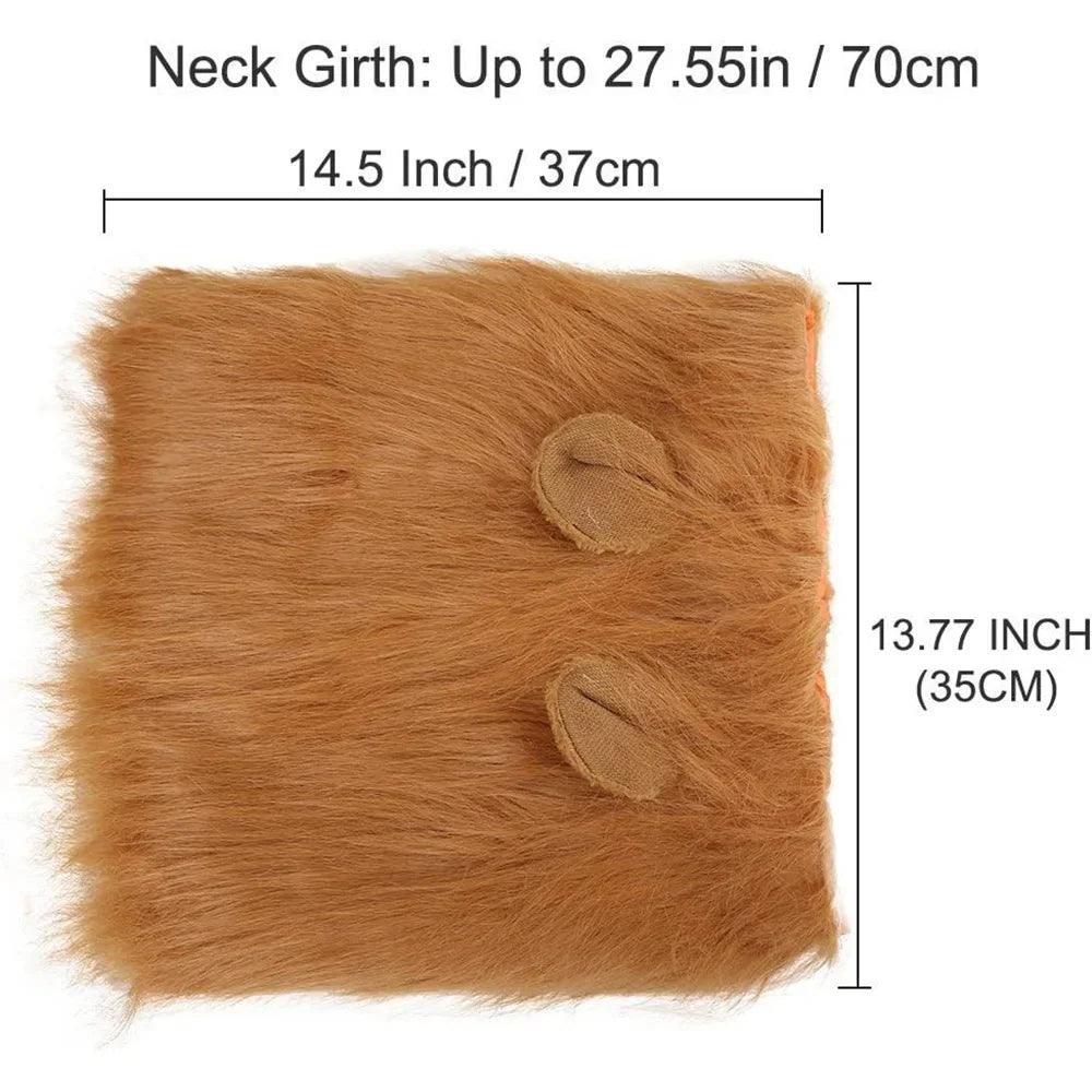 Cute Pet Dog Cosplay Clothes Lion Mane For Dog Costumes Realistic Lion Wig For Medium to Large Dogs With Ear Pet Accessories - Ammpoure Wellbeing